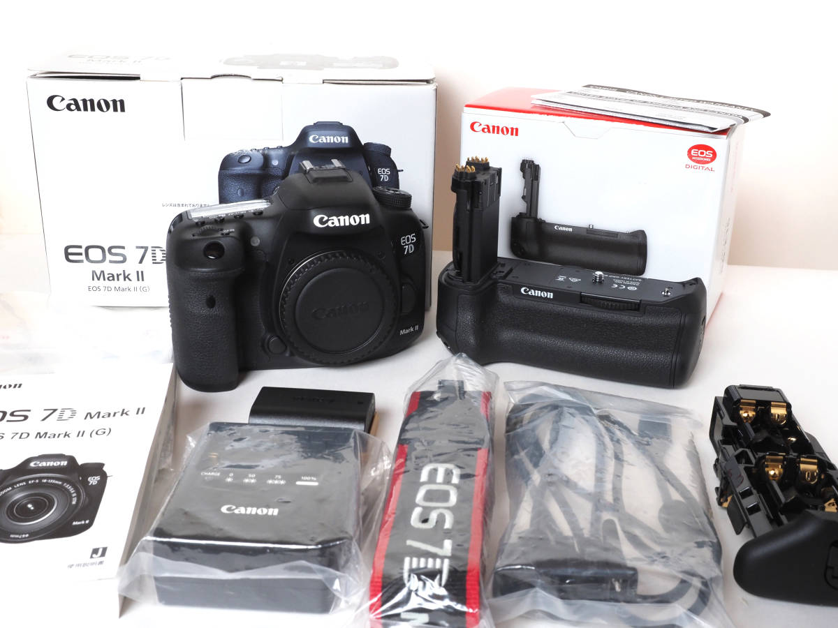 ジャンク品】Canon EOS 7D MarkⅡ+BG-E16一眼レフカメラ