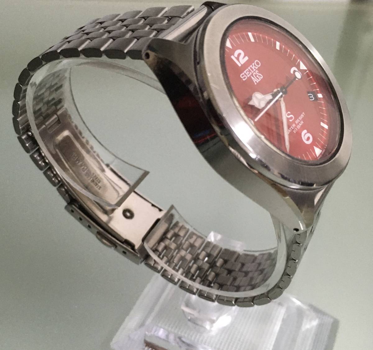 SEIKO SUS AGS ミリタリー文字盤 レッド5M22-6C30 赤サス 【公式通販】