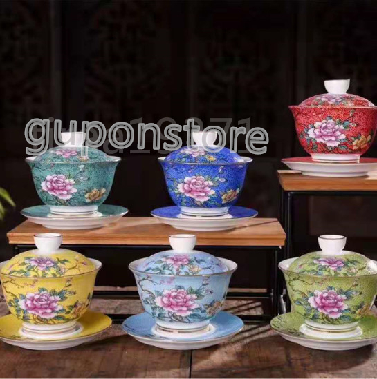 中国古美術 唐物 煎茶道具 染付　煎茶碗　盃　五客　 EY11-1 唐物 煎茶道具 五客 染付 Yahoo!オークション 古染付煎茶碗 草花文 共