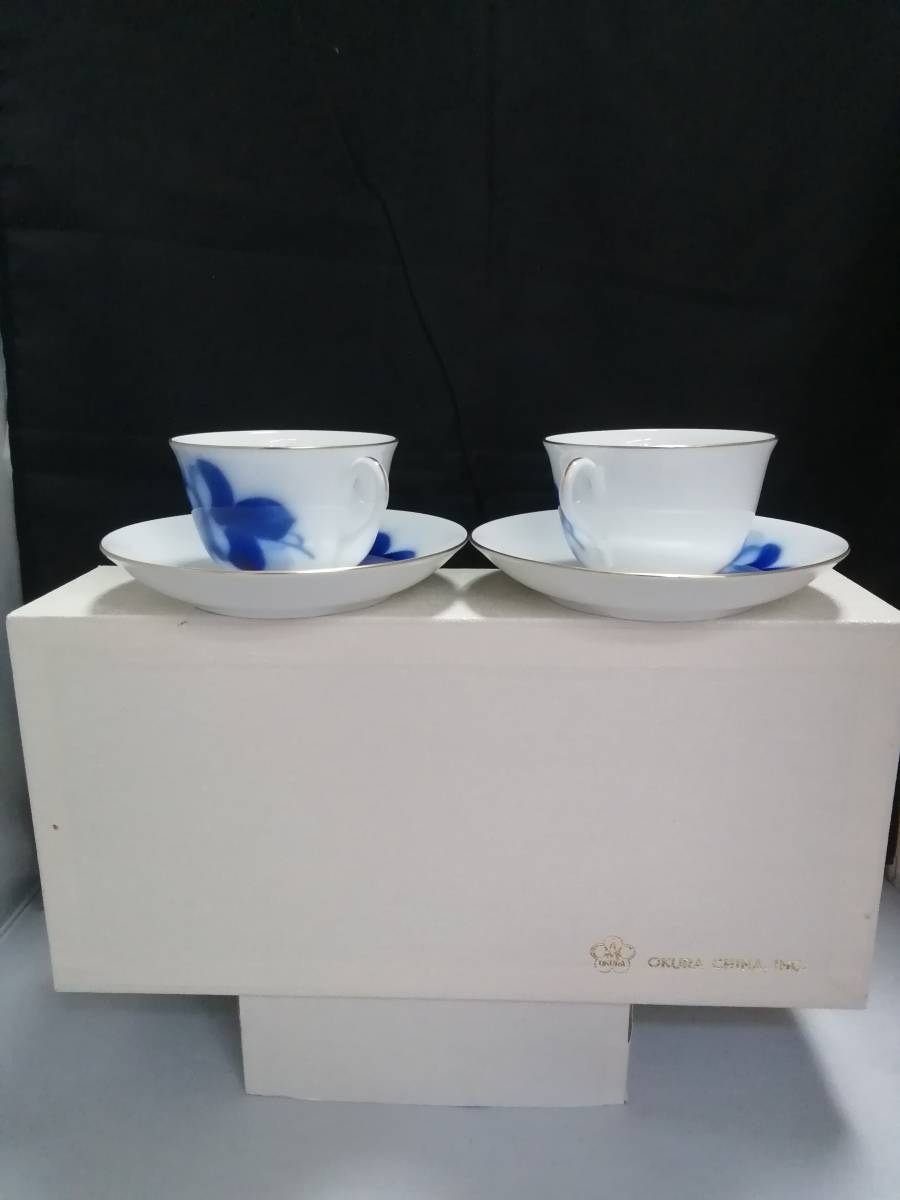  自宅保管 大倉陶園 ブルーローズ カップ＆ソーサー 洋食器 コーヒー OOKURA ペアセット可(大倉陶園)｜売買されたオークション情報、yahooの商品情報をアーカイブ公開 - オークファン 大倉陶園