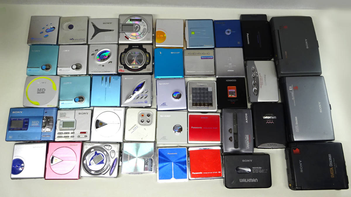 Panasonic, sharp, Sony のMDカセットプレイヤー　ジャンク □動作不良品□ SONY SHARP Panasonicなど MDプレーヤー カセット