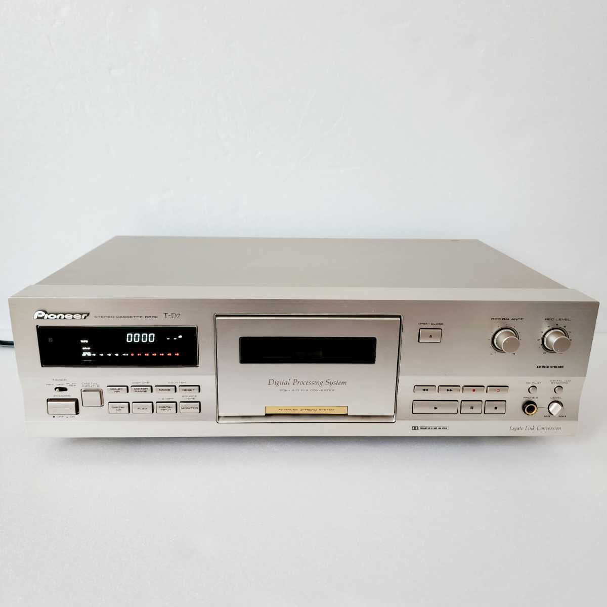 Pioneer 3ヘッドシングルカセットデッキT−D7 Pioneer T-D7 カセットデッキ Pioneerパイオニア3ヘッドシングル