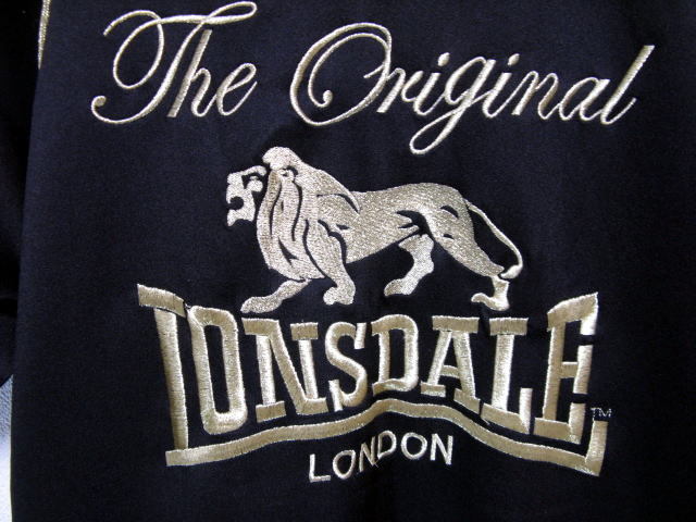 LONSDALE ロンズデール 半袖ジャケット Mサイズ 黒 ジャージ トラック 