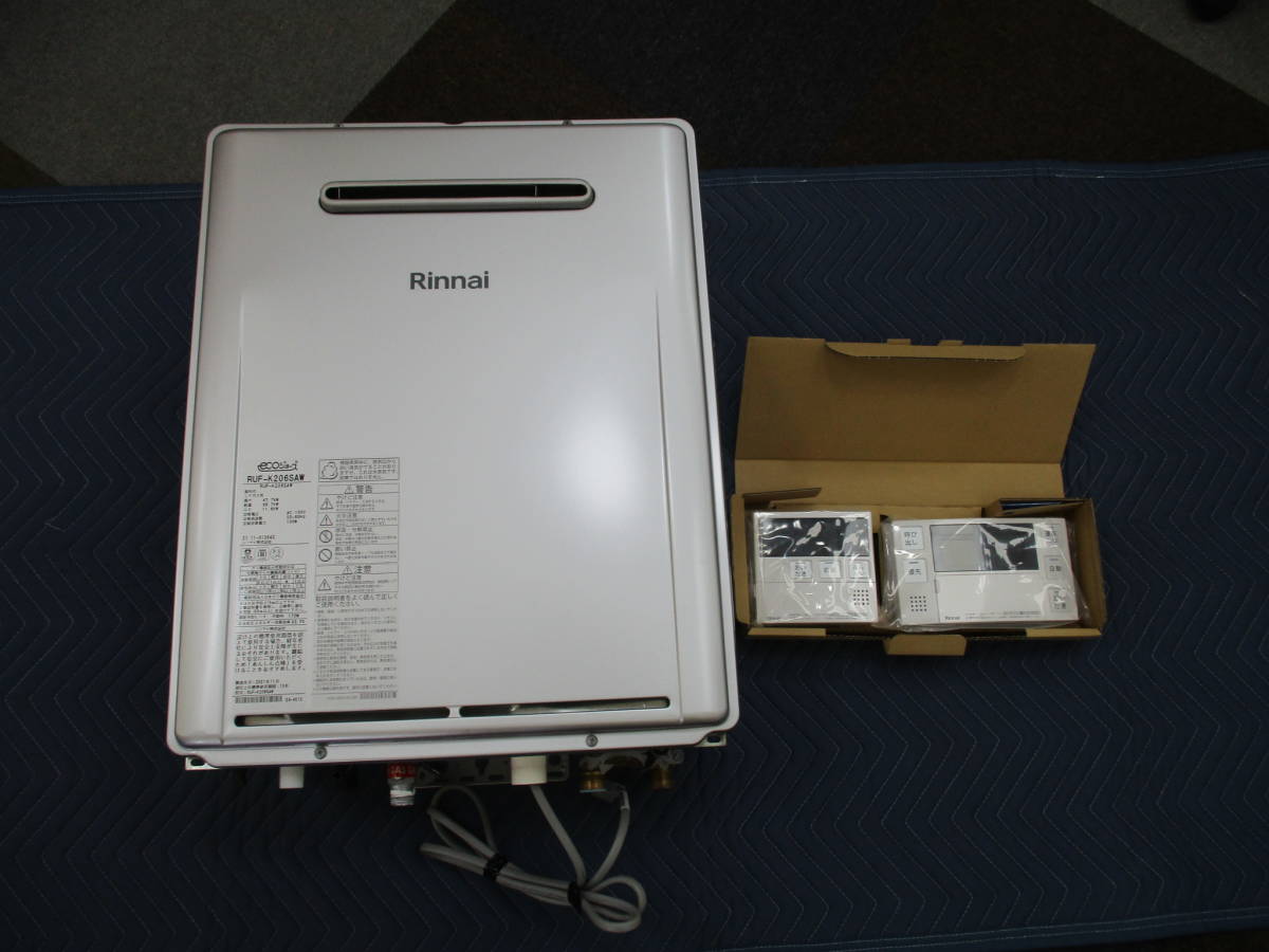 お得，定番 Rinnai リンナイ エコジョーズ RUF-K206SAW ガス給湯器 LPガス用 2021年製 風呂 台所リモコン付き(給湯設備)｜売買されたオークション情報、yahooの商品情報をアーカイブ公開 - オークファン 給湯設備