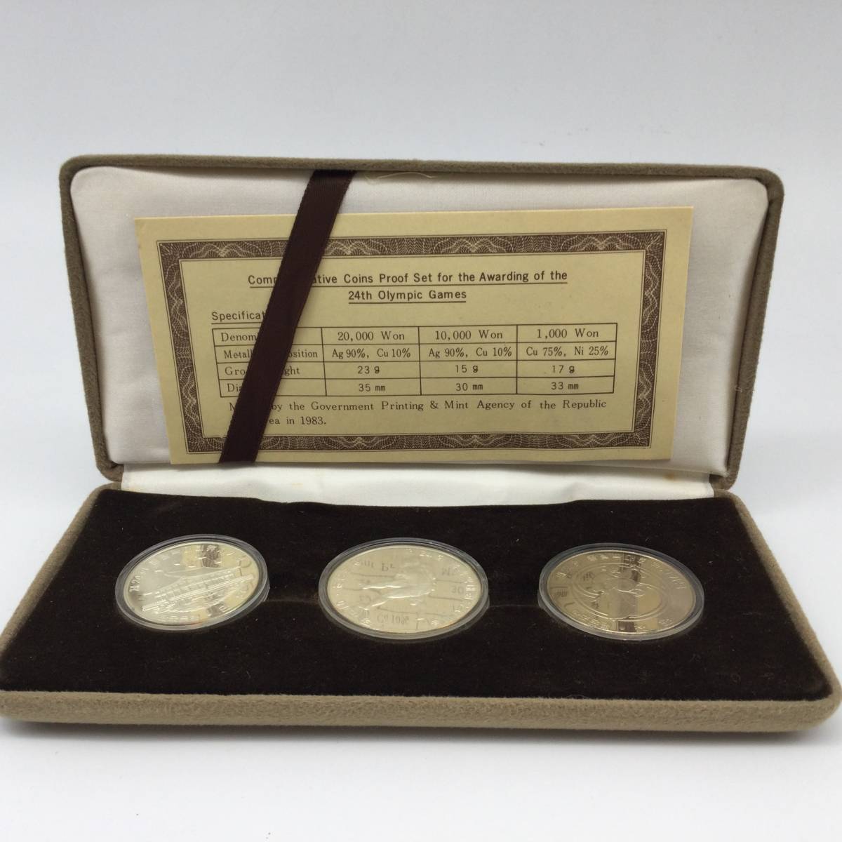 1983年 韓国 ソウルオリンピック記念硬貨 銀貨 韓国 ソウル