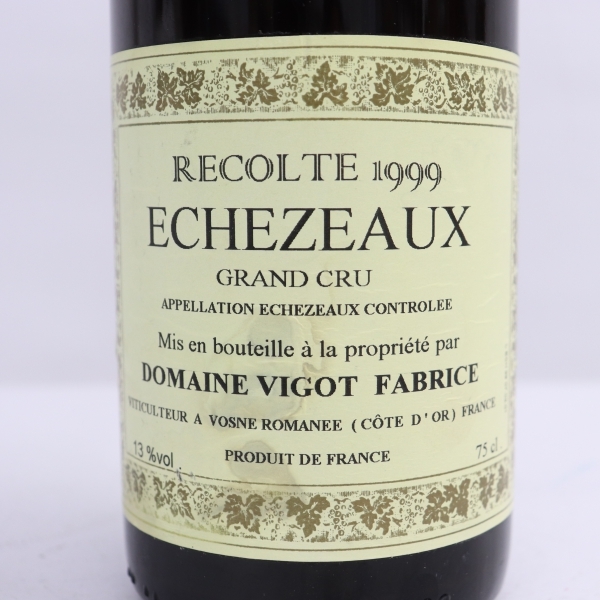 エマニュエル　ルジェ　エシェゾー　グランクリュ　1999 ワイン エマニュエル ルジェ エシェゾー グランクリュ 1999 ワイン
