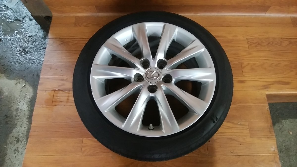 U#807 レクサス IS350 バージョンL DBA-GSE31 2013年 純正アルミホイール1本③ 225/45R17 7.5J レグノ 検索用:GES30 IS250 U#807 レクサス IS350 右リアドアスピーカー マークレビンソン バージョンＬ（2006年7月