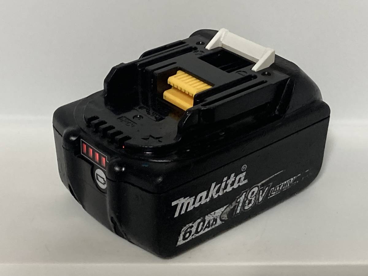 【送料0】純正！マキタ バッテリー 18v 6.0Ah【BL1860B】残量表示あり　税無　 Makita 　/4808 マキタ バッテリー 6.0Ah 純正充電器対応4個セット インパクトドライバー 充電工具セットからのバラし品です。カ