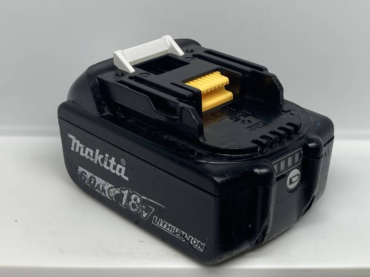 【送料0】純正！マキタ バッテリー 18v 6.0Ah【BL1860B】残量表示あり　税無　 Makita 　/4808 マキタ バッテリー 6.0Ah 純正充電器対応4個セット インパクトドライバー 充電工具セットからのバラし品です。カ