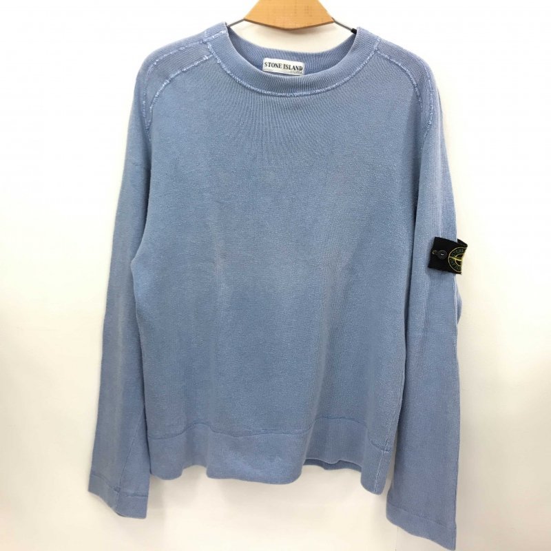 限定SALE，豊富な ＳＴＯＮＥ ＩＳＬＡＮＤ コットン クルーネック スウェット Ｓ ブルー 青 綿１００％ ＩＴＡＬＹ製 ストーンアイランド 洋品紳/219(その他)｜売買されたオークション情報、yahooの商品情報を その他
