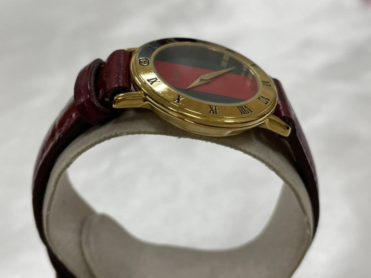 Gucci グッチ 腕時計 シェリーライン 3000.2.L クォーツ レディース 赤