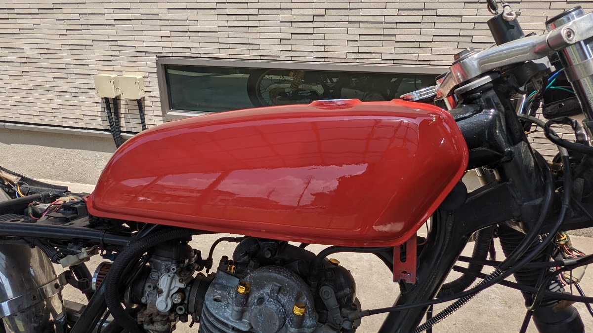 SR400 タンク CB50？ ジャンク ベースに チョッパー ボバー カスタム 