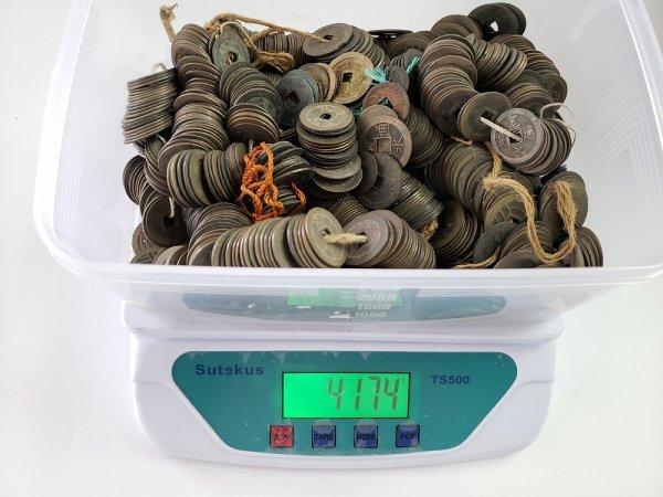 穴銭 古銭 TAFO33 日本 渡来銭 おまとめ約2109g（計数容量器を除く）
