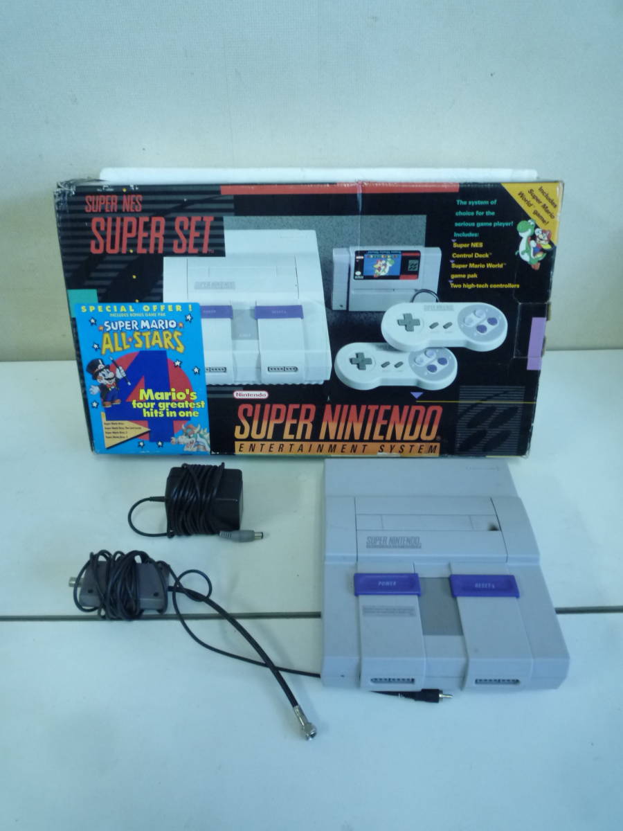 4-7-25-2R】共箱有、北米版任天堂ファミコン Super Nintendo SNES 専用 
