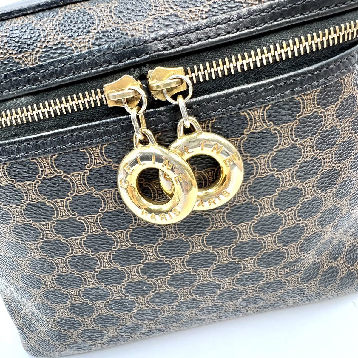 1円〜 CELINE セリーヌ ハンドバッグ バニティ 2WAY ショルダー付き