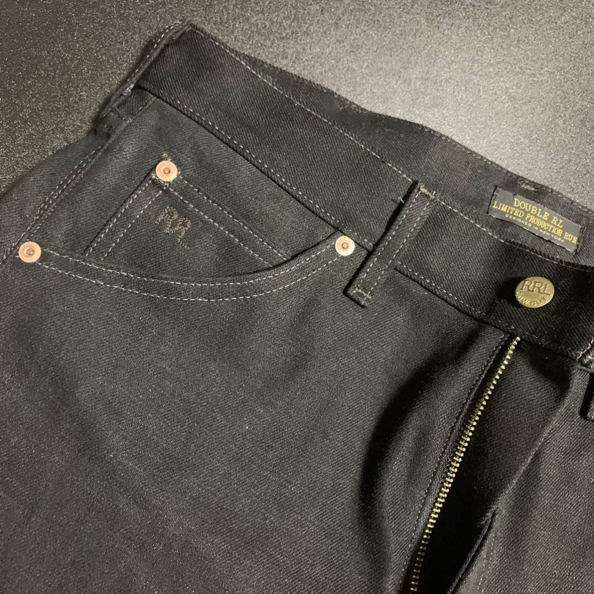 RRL リミテッドエディション ハイスリム セルビッジジーンズ ブラック 