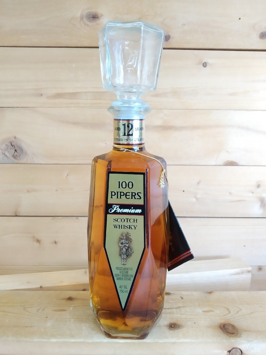 スコッチ　Chequers12年　古酒、箱なし、未開栓、750ml, 43% 100PIPERS プレミアム 12年 スコッチウイスキー 750ml 43% 古酒未開栓