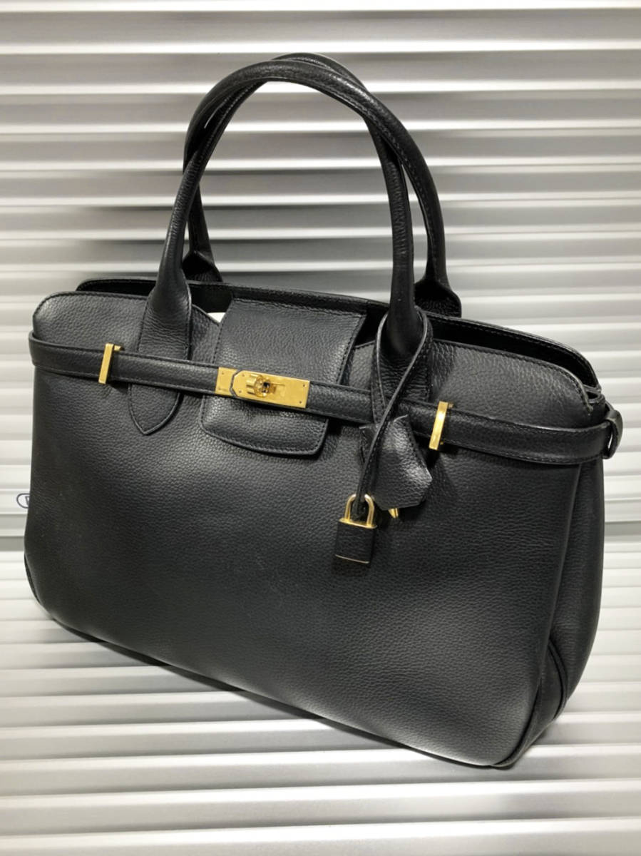 MORABITOディナ 南京錠 ハンドバッグ レザー ゴールド金具 ベージュ MORABITOディナ 南京錠 ハンドバッグ レザー ゴールド金具 ベージュ