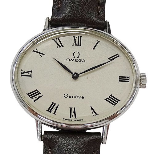 オメガ 手巻き デビル OMEGA Cal.625 ジュネーブ 稼働 Ref.511.417 Geneve 文字盤:ブラウン系稼働品レディースモデル 手巻き511.417cal.625 ☆1円スタート☆OMEGA DE VILLE メンズ腕時計 GP