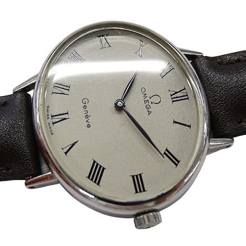 オメガ 手巻き デビル OMEGA Cal.625 ジュネーブ 稼働 Ref.511.417 Geneve 文字盤:ブラウン系稼働品レディースモデル 手巻き511.417cal.625 ☆1円スタート☆OMEGA DE VILLE メンズ腕時計 GP
