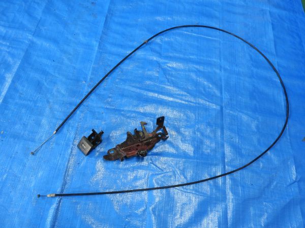 ② ST185 セリカ GT-FOUR A 純正 ボンネット オープナー ワイヤー キャッチ 内装 ASSY ST185H RC 3S-GTE ターボ 後期 18 CELICA 前期