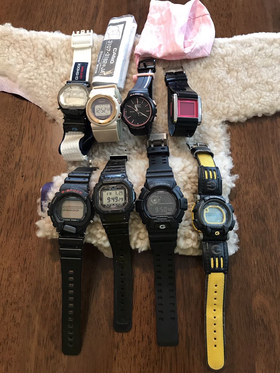 CASIO カシオG-SHOCK Baby-G 8本セットジャンク稼働品あり。