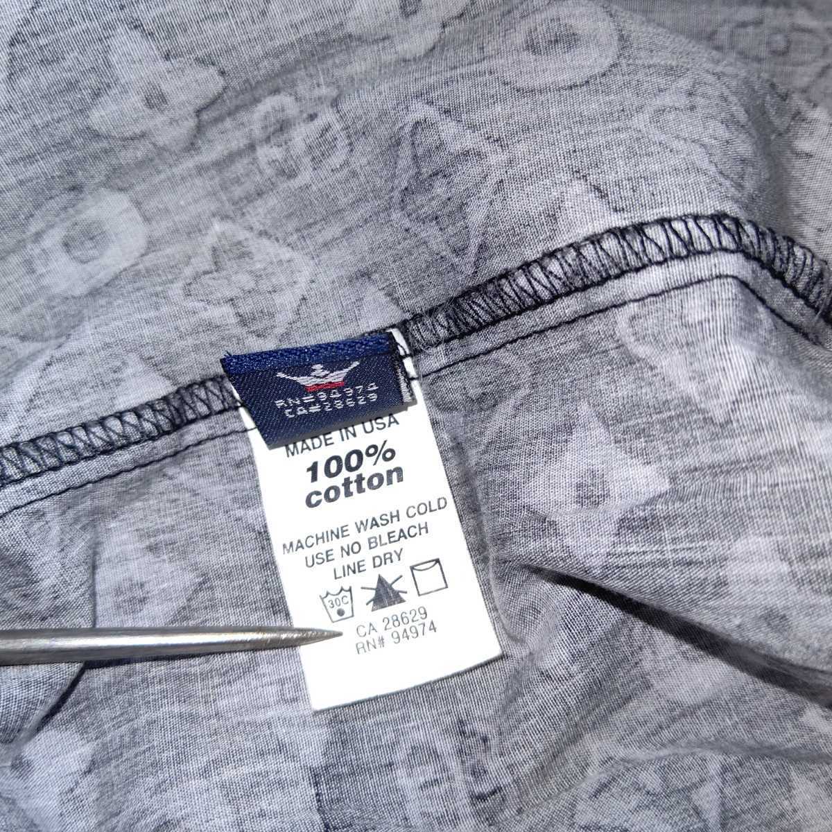 A567 stussy モノグラム シャツ 長袖 アメリカ 製 古着 オールド 