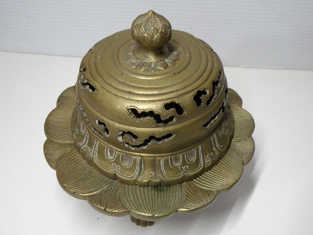 仏具 香炉 | 火舎香炉 仏教美術 真鍮製 銅製 真鍮 中国美術 1客