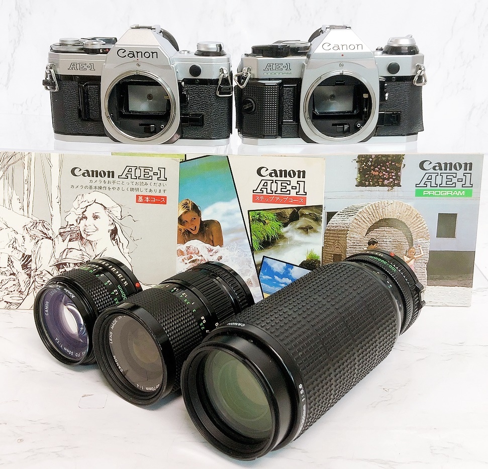カメラ Canon AE-1 一眼レフカメラ レンズ3本付き