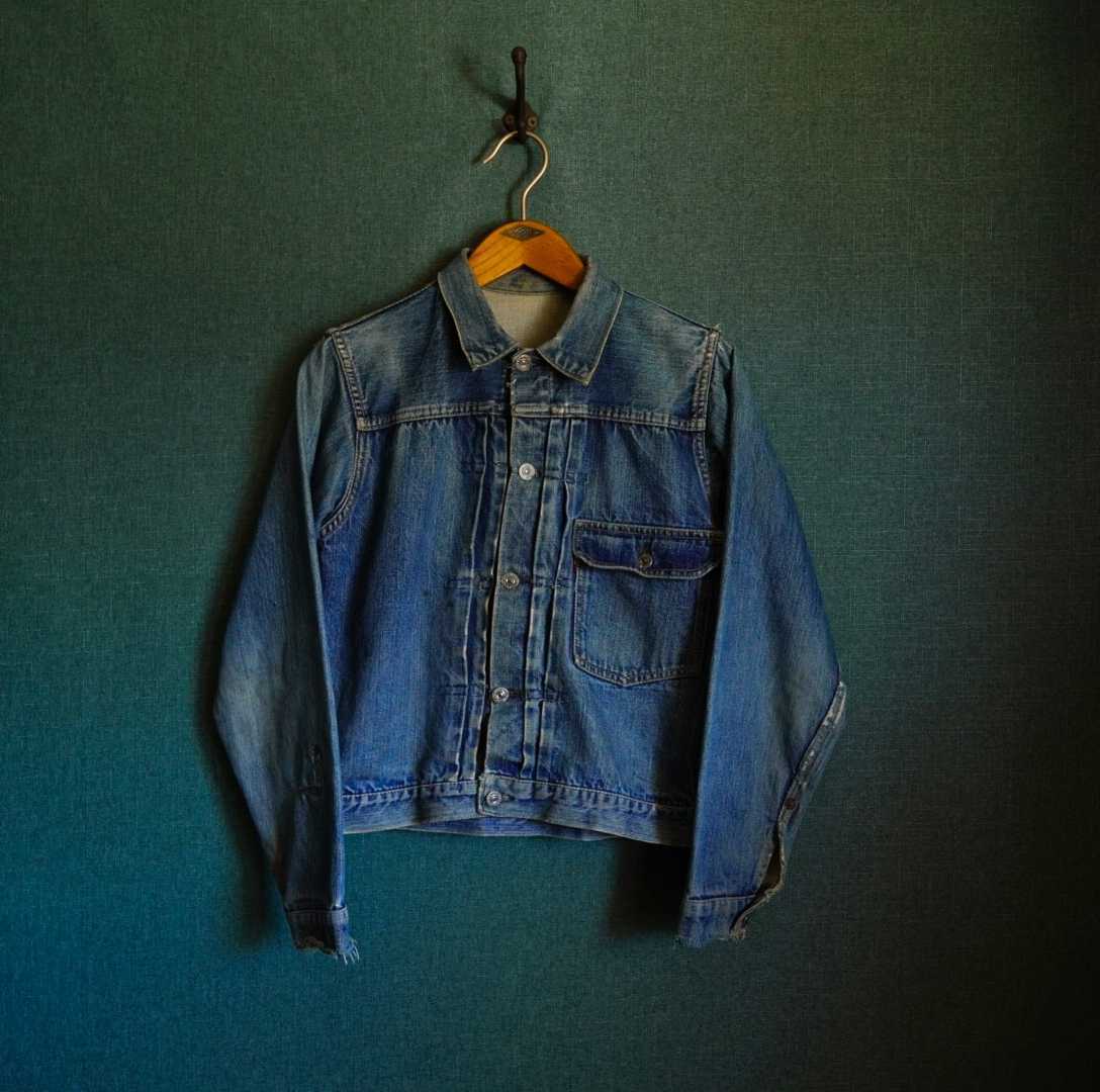 新作，安い 40s 50S LEVI&rsquo;S 506xx USA製 針なしシンチバック ハチノス ファースト 1st ビンテージ 片面タブ オリジナル デニムジャケット BIGE(ジージャン)｜売買されたオークション情報、yahooの商品情報を 男性用