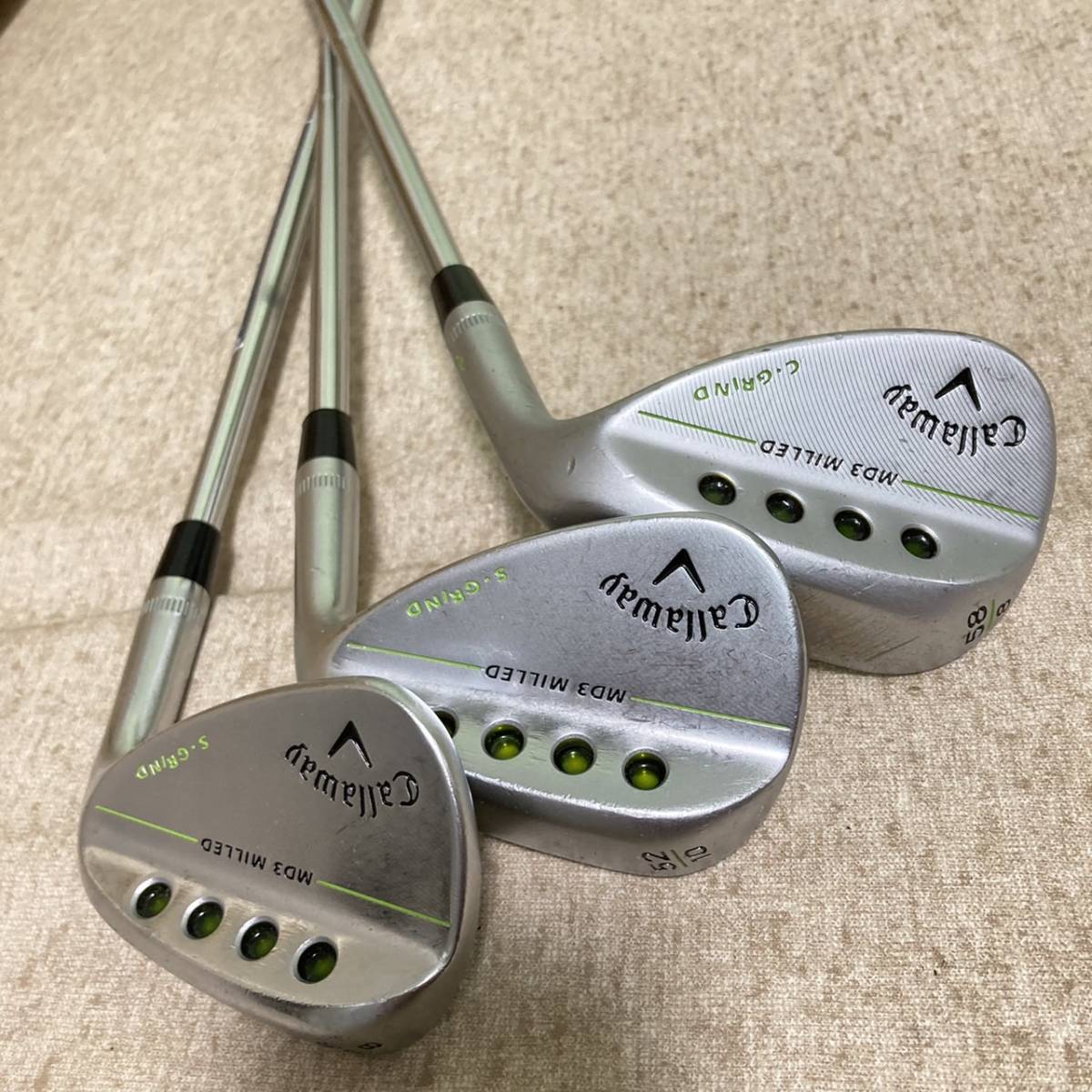 キャロウェイ　Callaway　MD3 MILLED　S.GRIND　C.GRIND　マックダディー3　DynamicGold　N.S.PRO　スチールシャフト　48度　52度　58度