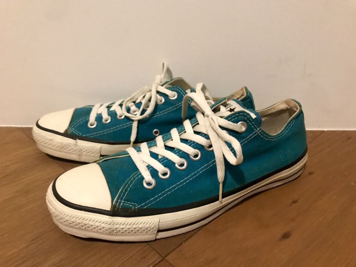 100%新品，新品 コンバース オールスターロー 90年代USA製 27.5cm ターコイズ CONVERSE ALL STAR LOW 90s Made in USA size9(27.5cm)｜売買されたオークション情報、yahooの商品情報をアーカイブ公開 - オークファン 27.5cm