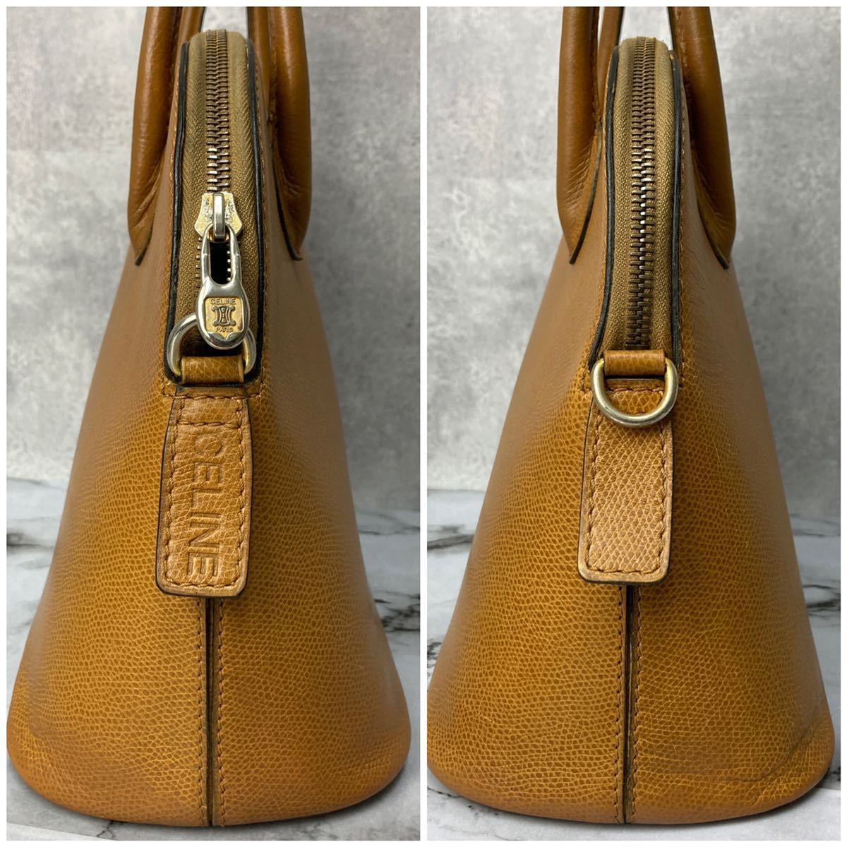 1円〜 美品 セリーヌ ボリード型ハンドバッグ トリオンフ レザー  