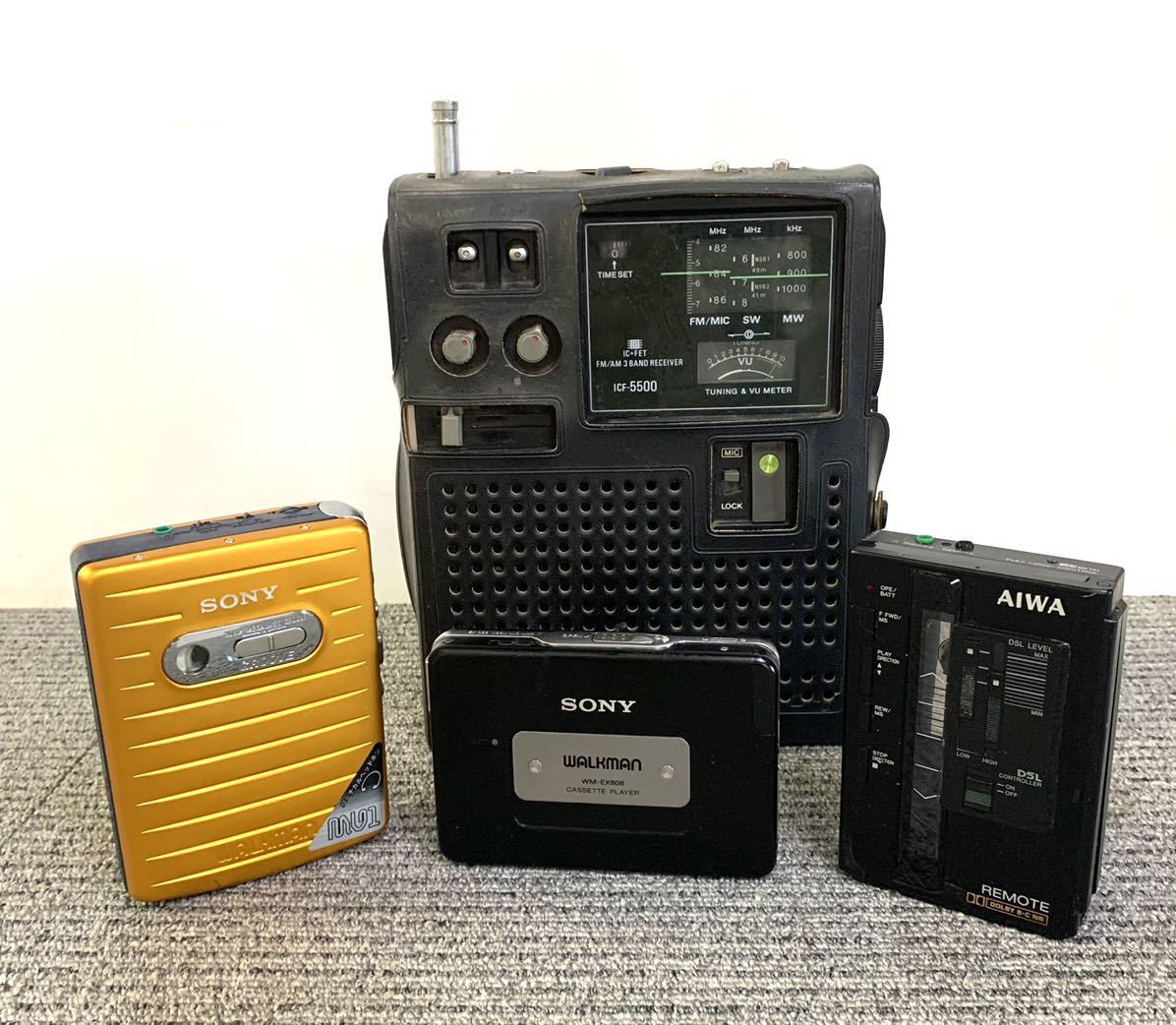 ○SONY AIWA ICF-5500 CASSETBOY HS-PX10 WM-EX808 MV1 ソニー アイワ