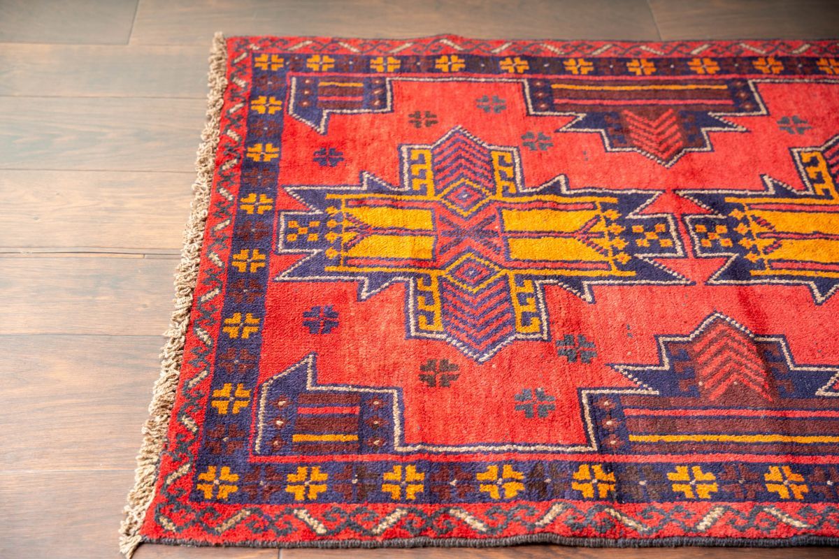 ヴィンテージラグ インド絨毯 161cm×89cm 手織り絨毯 ハンドメイド