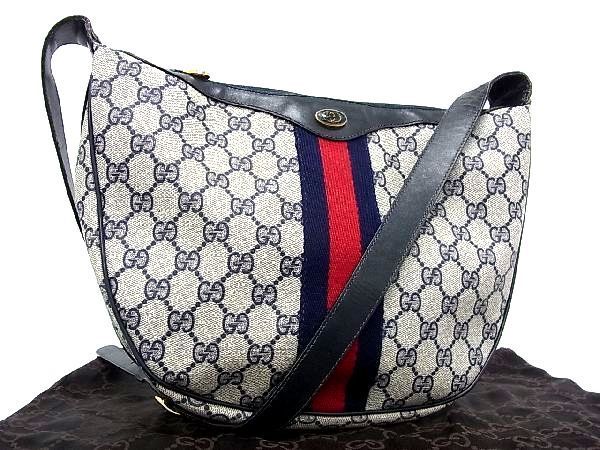 GUCCI ヴィンテージ 1円 グッチ オールドグッチ Yahoo!オークション GG柄 | バッグ レザー オールド シェリーライン クロスボディ シェリー PVC ショルダー