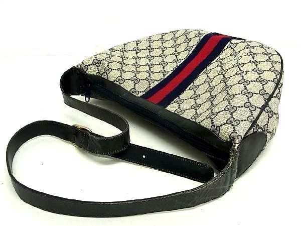 GUCCI ヴィンテージ 1円 グッチ オールドグッチ Yahoo!オークション GG柄 | バッグ レザー オールド シェリーライン クロスボディ シェリー PVC ショルダー