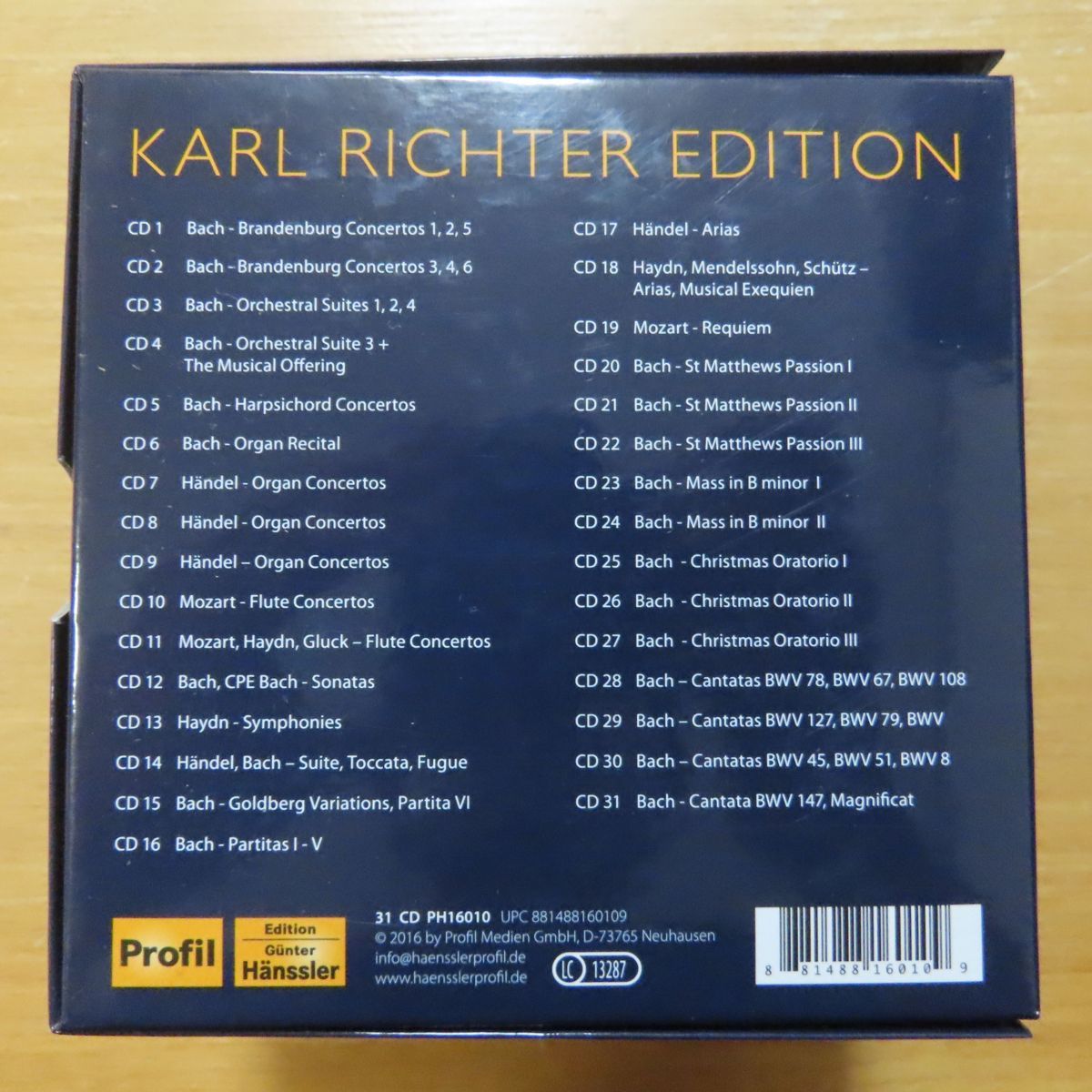 カール・リヒター・エディション(31CD) 未開封】【31枚】KARL RICHTER