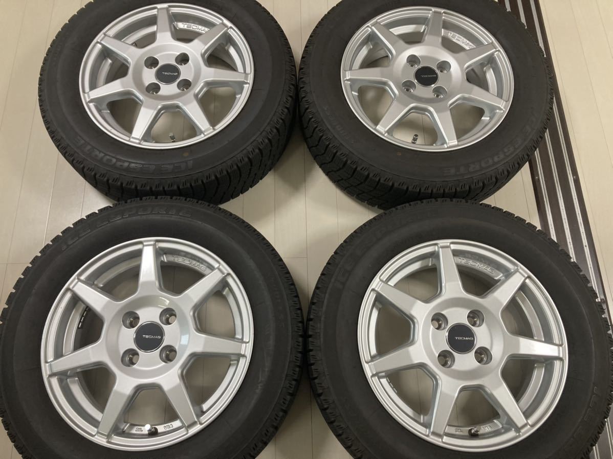 中古スタッドレスセット フィアット500 テクマグ 14インチ 5j +30 