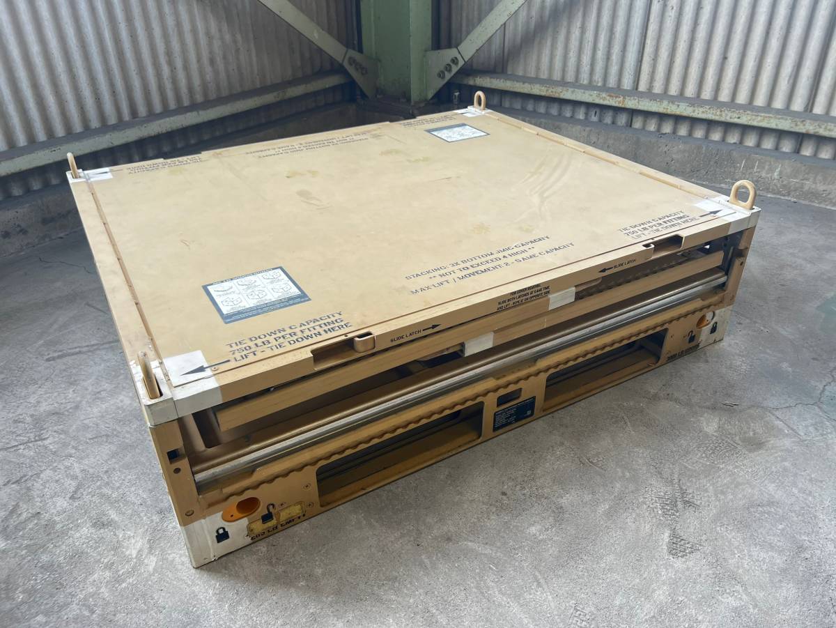 米軍放出品】オールアルミ折りたたみコンテナ 道具箱 工具箱 倉庫