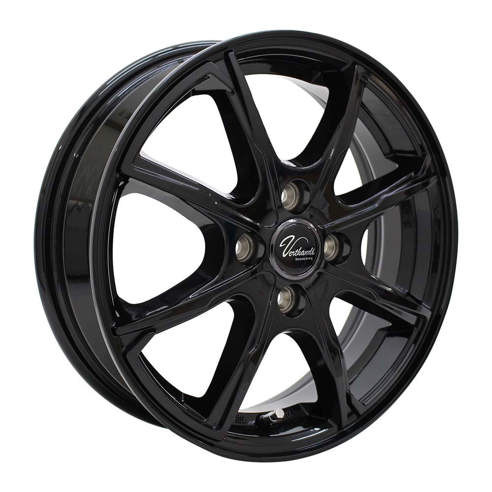 Verthandi PW-S8 100x4 14x4.5 +45 METALLIC 4枚セット オートウェイ - GRAY 4本セット 0 14x5.5 BK&frasl;POLISH ホイールセット AUTOWAY