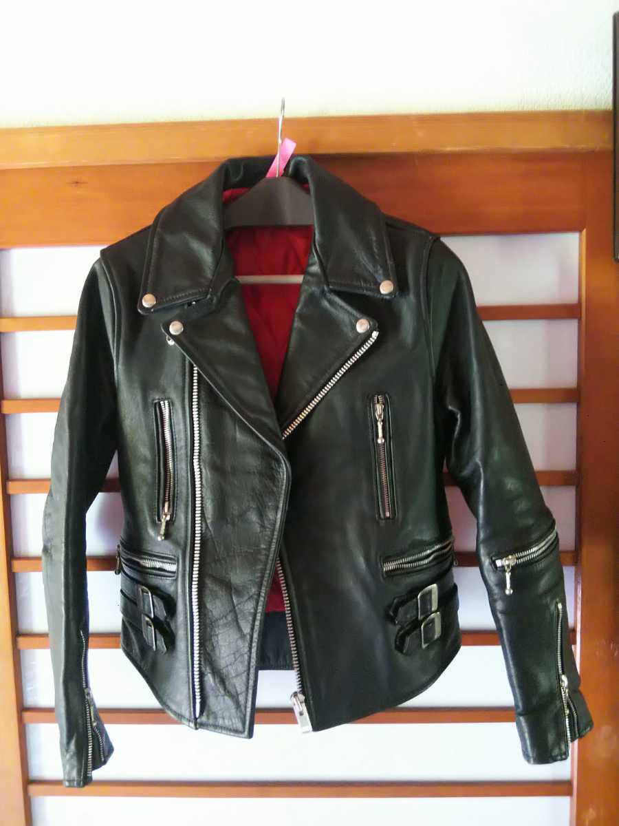 0 ダブルライダースジャケット タイトフィット LJM-1L バックサイドベルト ITEMS｜ブラックマーケット｜名古屋の革ジャン取扱専門店｜Lewis UKライダース ライトニングモデル サイドベルト型 34