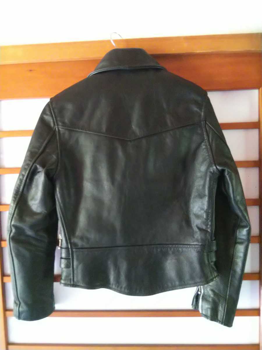 0 ダブルライダースジャケット タイトフィット LJM-1L バックサイドベルト ITEMS｜ブラックマーケット｜名古屋の革ジャン取扱専門店｜Lewis UKライダース ライトニングモデル サイドベルト型 34