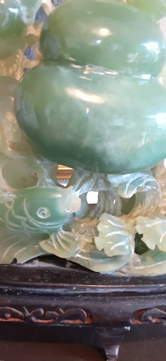 香炉 香道具 中国美術 翡翠 彫刻 中国古玩 置物 龍 三足香炉 古 ☆