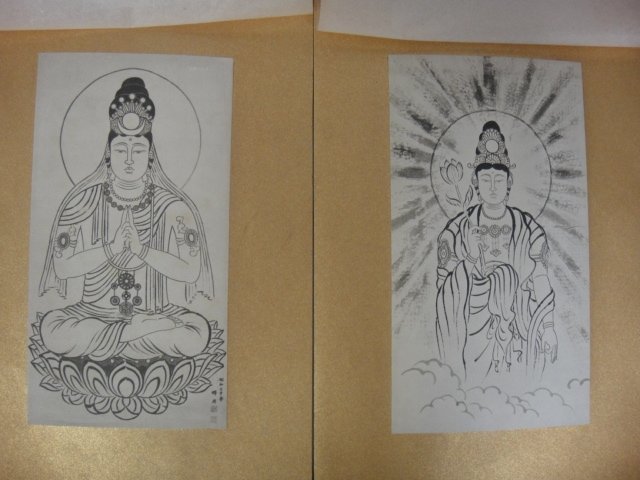 御遺作」弥勒・如来・観音など 19点セット 印刷工芸品 世界救世教