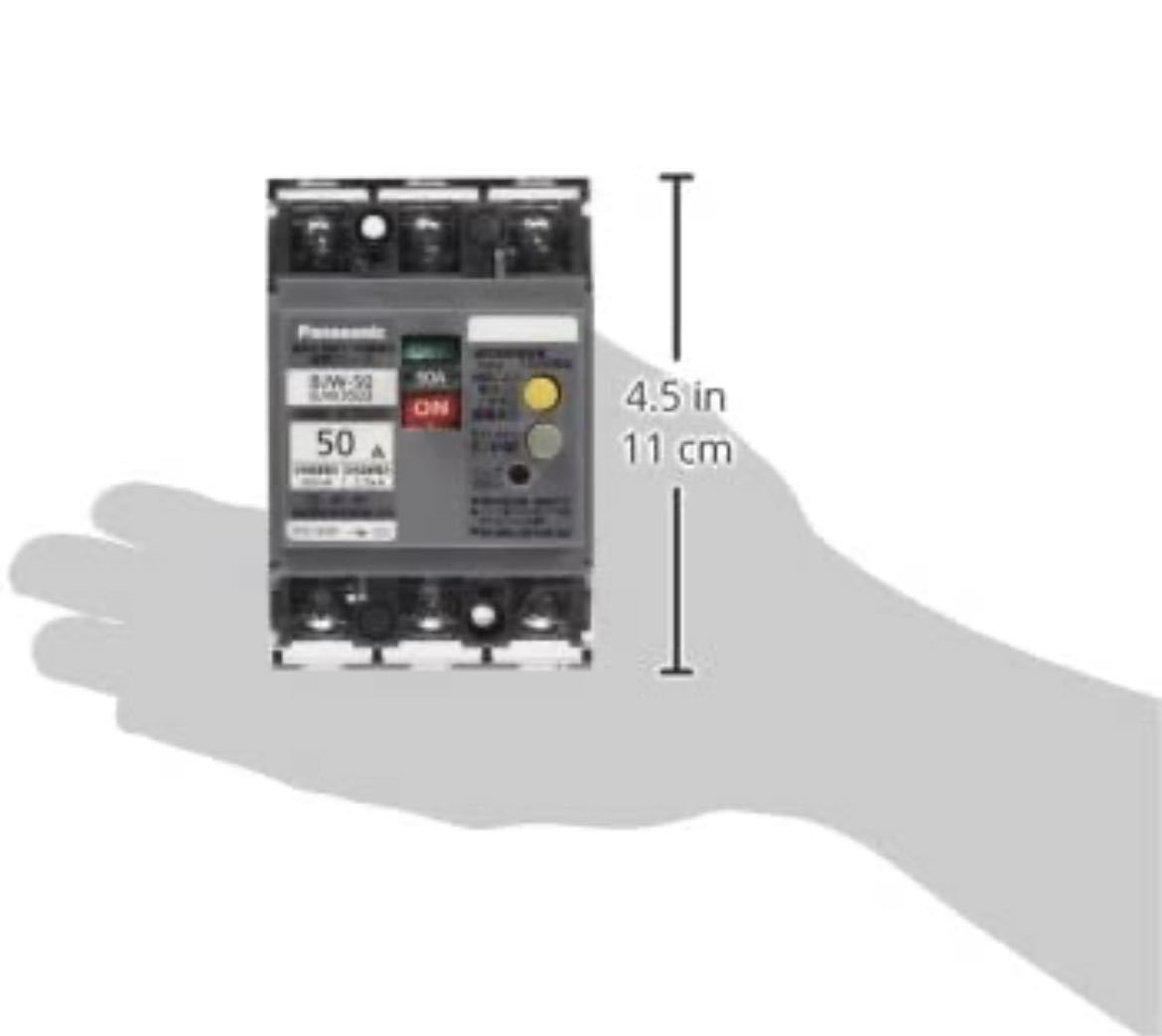 パナソニック(Panasonic) 漏電ブレーカ BJW型 OC付 モータ保護兼用 ブレーカー 電気器具 BJW3503_4