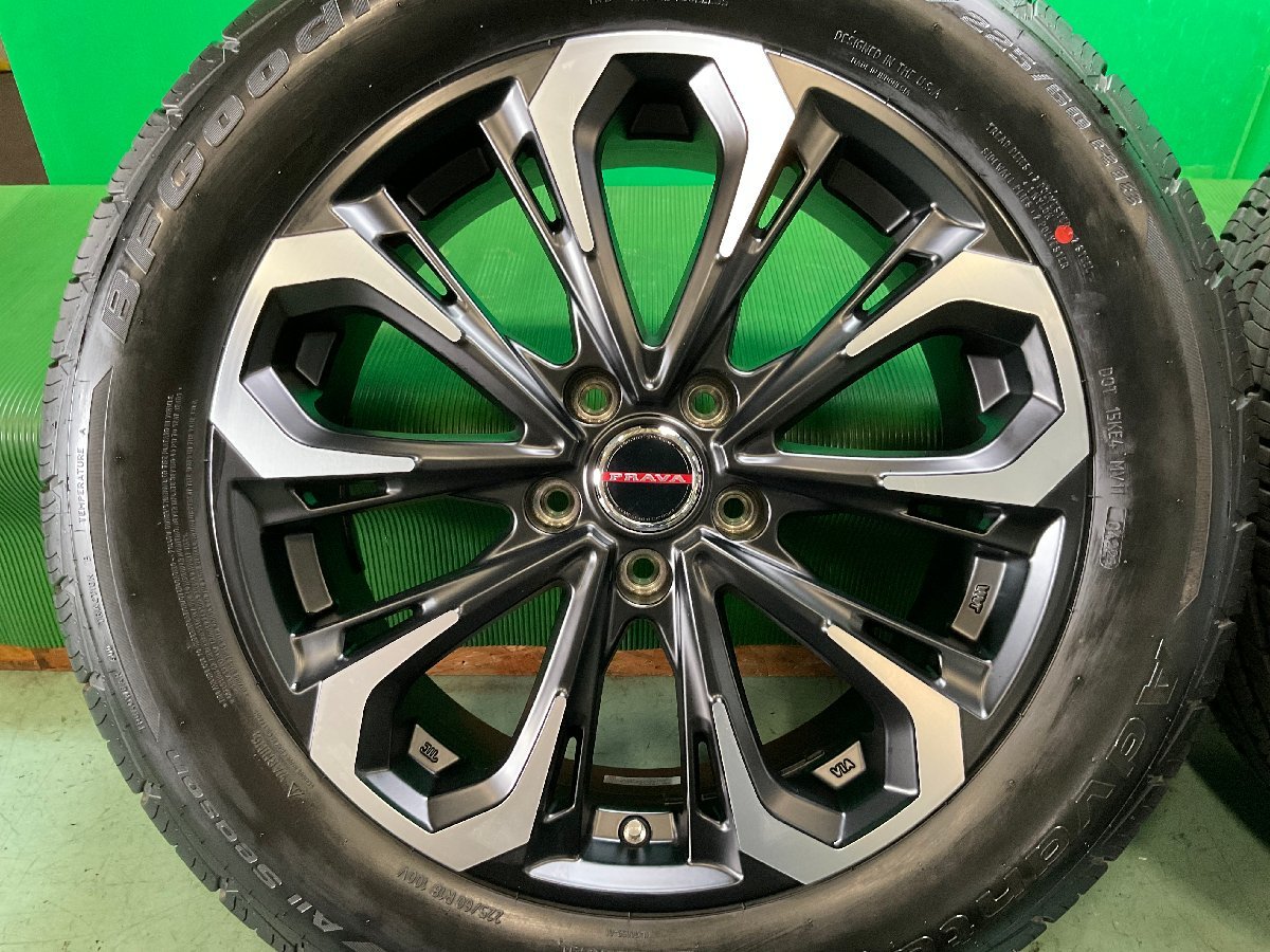 PRAVA5X 18インチ アルミホイール 4本 BFグッドリッチ バリ山 2022年 