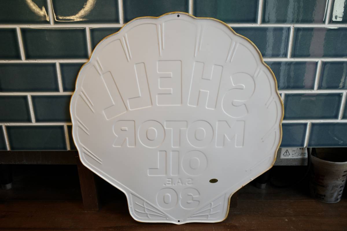 ブリキ看板 SHELL レトロ MOTOR シェル OIL メタル アメリカン 