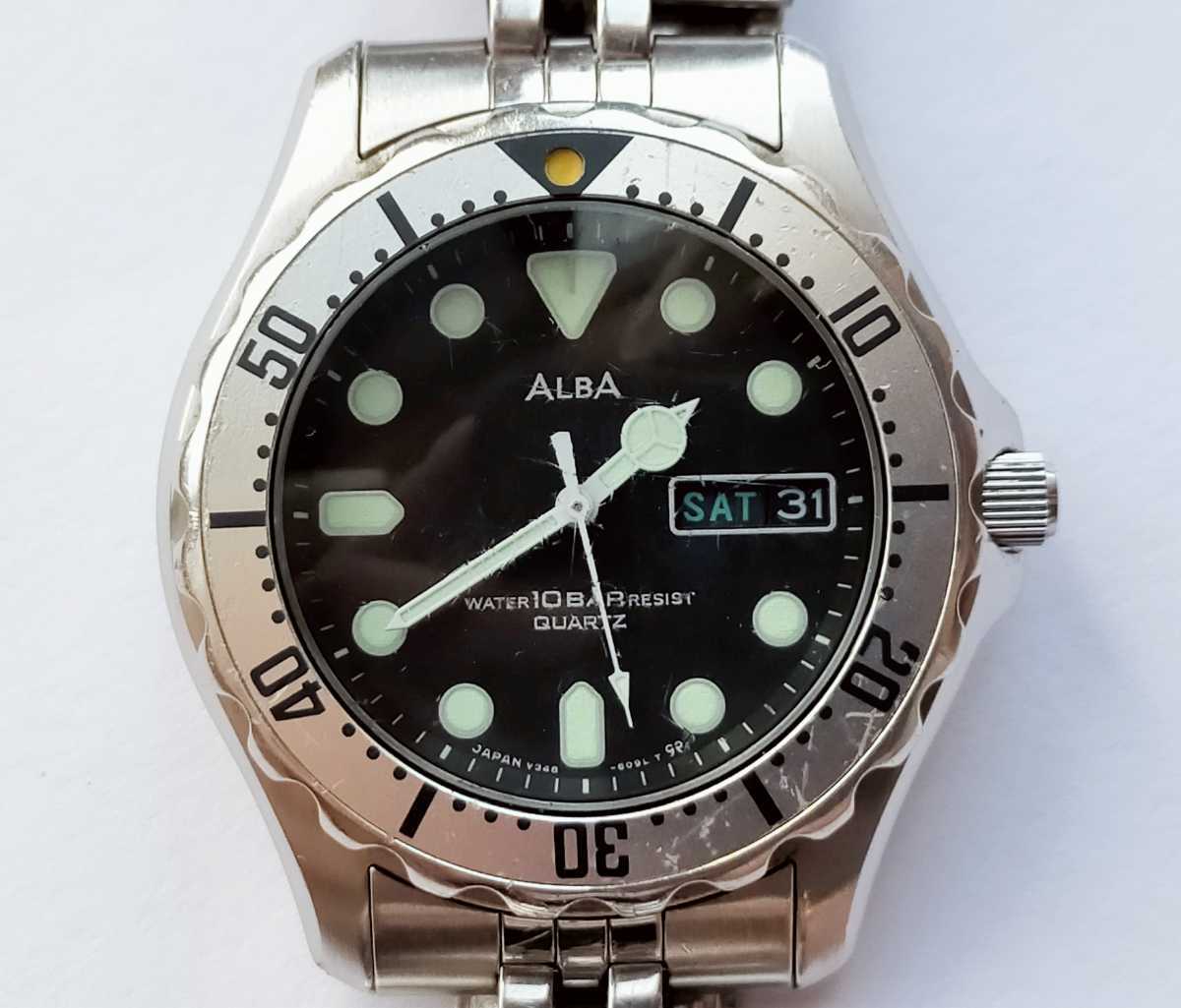 ネコポス発送 SEIKO ALBA DIVER V348-6090 セイコー アルバ ダイバーズ 