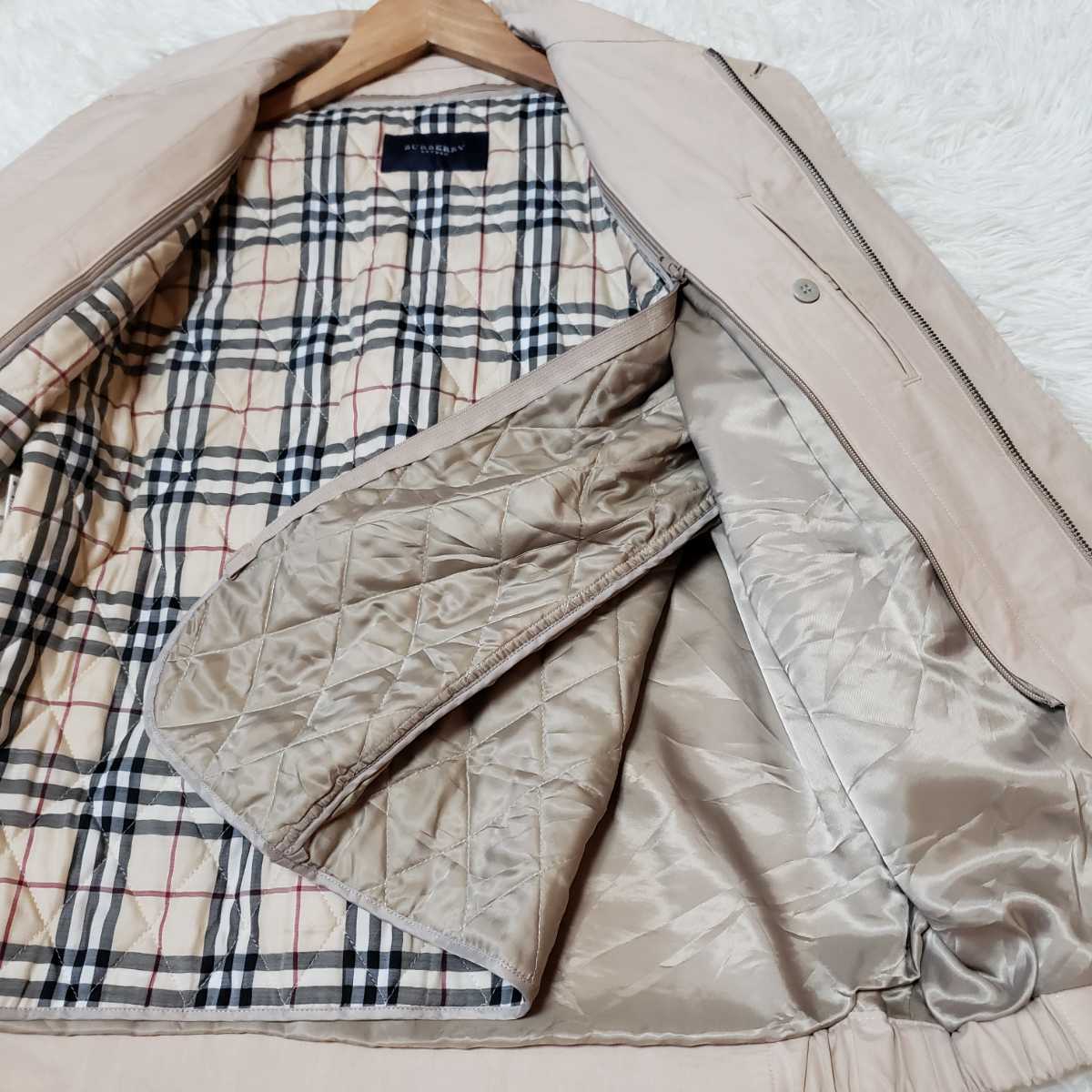美品 BURBERRY バーバリーロンドン キルティングライナー付き BURBERRY LONDON【キルティングライナー 希少サイズ L】バーバリー